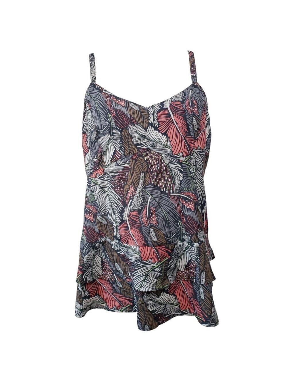 GAP Women's Leaf Print V-Neck Camisole - Picture 1 of 4